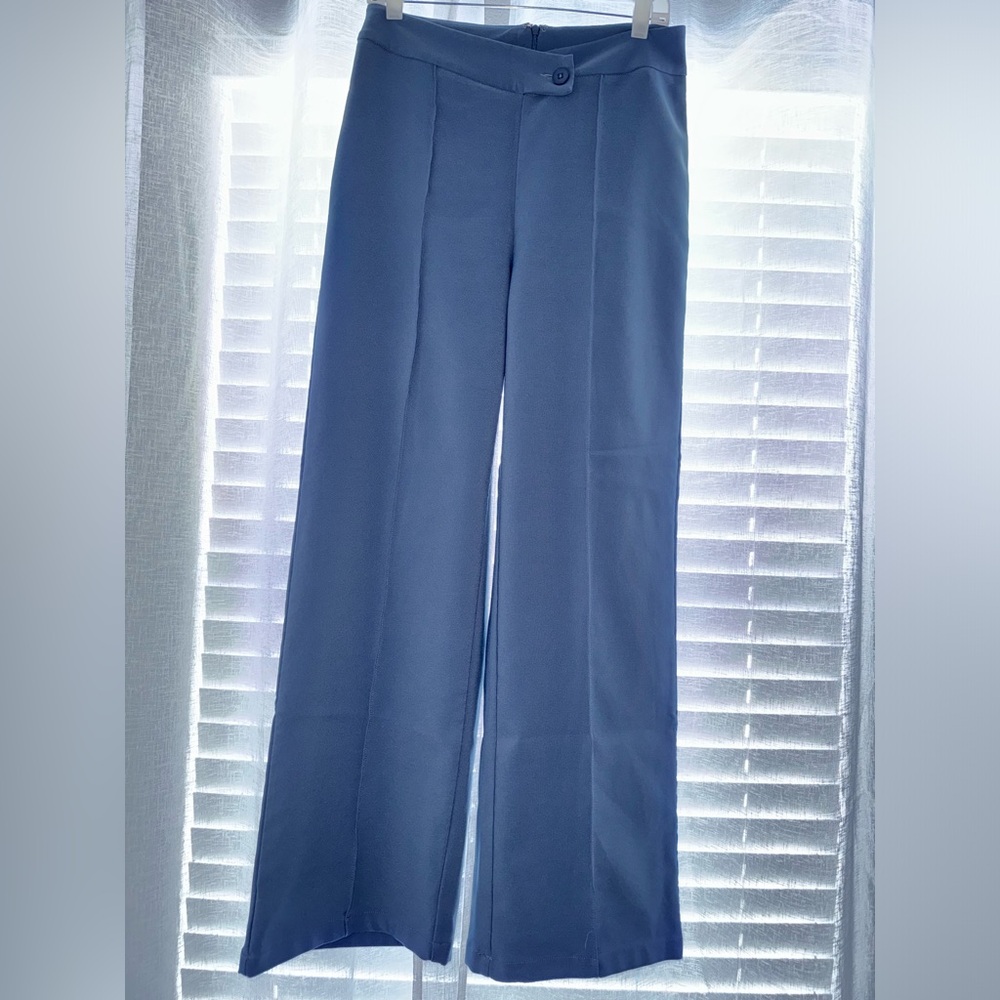 Wide leg pants- baby blue
